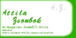 attila zsombok business card